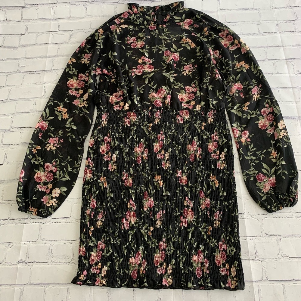 long sleeve floral dress